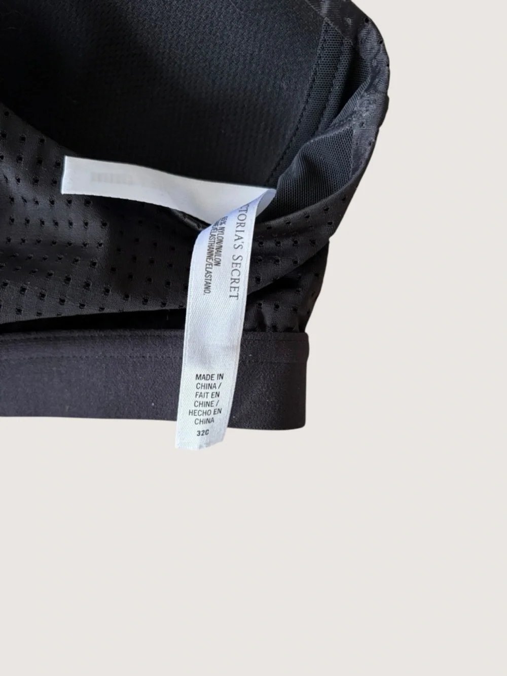 VSX Black Perforated Cross-Back Sports Bra
